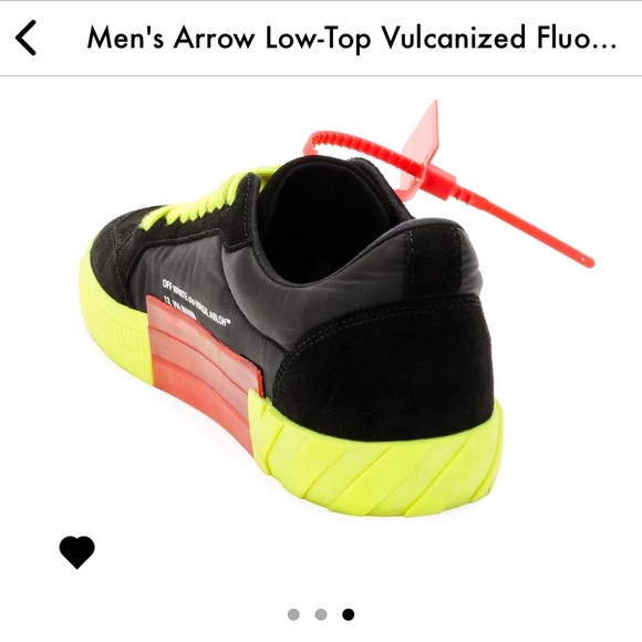 Off white mens Arrow Low top Fluo sneakers - Picture 2 of 6